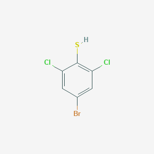 molecular formula C6H3BrCl2S B8248430 4-Bromo-2,6-dichlorobenzenethiol 