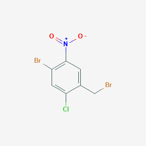 molecular formula C7H4Br2ClNO2 B8248438 1-Bromo-4-(bromomethyl)-5-chloro-2-nitrobenzene 