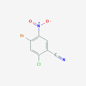 molecular formula C7H2BrClN2O2 B8248443 4-Bromo-2-chloro-5-nitrobenzonitrile 