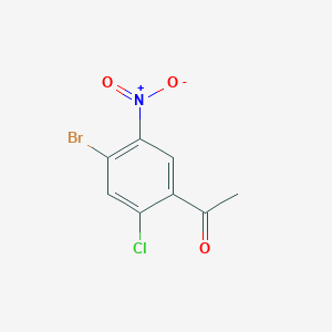 molecular formula C8H5BrClNO3 B8248449 1-(4-Bromo-2-chloro-5-nitrophenyl)ethanone 