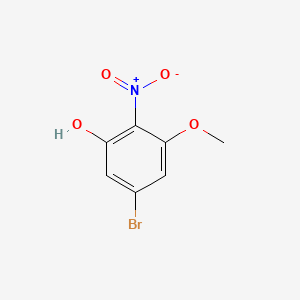 molecular formula C7H6BrNO4 B8248463 5-Bromo-3-methoxy-2-nitrophenol 