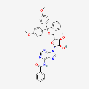 molecular formula C39H37N5O7 B8248471 N-(9-((2R,3R,4S,5R)-5-((Bis(4-methoxyphenyl)(phenyl)methoxy)methyl)-3-hydroxy-4-methoxytetrahydrofuran-2-yl)-9H-purin-6-yl)benzamide 
