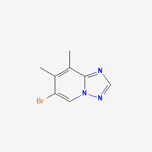 molecular formula C8H8BrN3 B8248473 6-Bromo-7,8-dimethyl-[1,2,4]triazolo[1,5-a]pyridine 