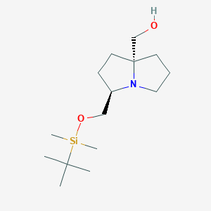 molecular formula C15H31NO2Si B8248501 [trans-3-[[Tert-butyl(dimethyl)silyl]oxymethyl]-1,2,3,5,6,7-hexahydropyrrolizin-8-yl]methanol 