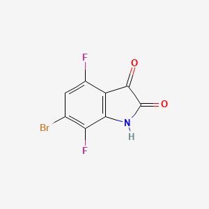 molecular formula C8H2BrF2NO2 B8248510 6-Bromo-4,7-difluoroindoline-2,3-dione 