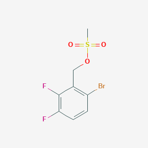 molecular formula C8H7BrF2O3S B8248530 6-Bromo-2,3-difluorobenzyl methanesulfonate 