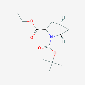 molecular formula C13H21NO4 B8248572 N-Boc-L-trans-4,5-methanoprolineEthylEster 