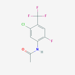 molecular formula C9H6ClF4NO B8248580 N-[5-chloro-2-fluoro-4-(trifluoromethyl)phenyl]acetamide 