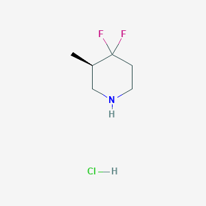 (3R)-4,4-difluoro-3-methyl-piperidine;hydrochloride