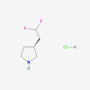 molecular formula C6H12ClF2N B8248604 (R)-3-(2,2-difluoroethyl)pyrrolidine hydrochloride 