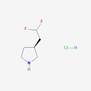 molecular formula C6H12ClF2N B8248607 (S)-3-(2,2-Difluoroethyl)pyrrolidine HCl 