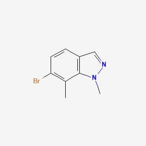 molecular formula C9H9BrN2 B8248611 6-Bromo-1,7-dimethyl-indazole 