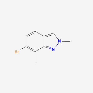 molecular formula C9H9BrN2 B8248612 6-Bromo-2,7-dimethyl-2H-indazole 