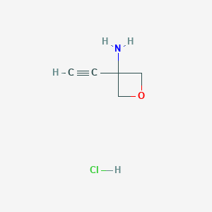 molecular formula C5H8ClNO B8248630 3-Ethynyloxetan-3-amine hydrochloride 