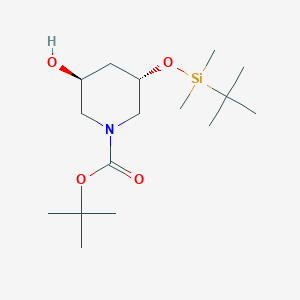 tert-butyl (3S,5S)-3-[tert-butyl(dimethyl)silyl]oxy-5-hydroxy-piperidine-1-carboxylate