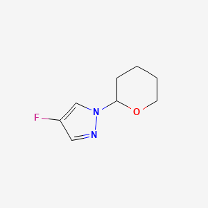 molecular formula C8H11FN2O B8248651 4-Fluoro-1-tetrahydropyran-2-yl-pyrazole 