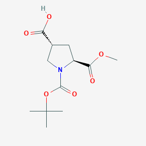 (3R,5S)-1-(tert-Butoxycarbonyl)-5-(methoxycarbonyl)pyrrolidine-3-carboxylic acid