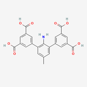 molecular formula C23H17NO8 B8248728 2'-Amino-5'-methyl-[1,1':3',1''-terphenyl]-3,3'',5,5''-tetracarboxylic acid 