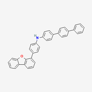 molecular formula C36H25NO B8248734 N-(4-(Dibenzo[b,d]furan-4-yl)phenyl)-[1,1':4',1''-terphenyl]-4-amine 