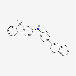 molecular formula C31H25N B8248775 9,9-Dimethyl-N-(4-(naphthalen-2-yl)phenyl)-9H-fluoren-2-amine 