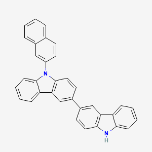 molecular formula C34H22N2 B8248817 9-(Naphthalen-2-yl)-9H,9'H-3,3'-bicarbazole 