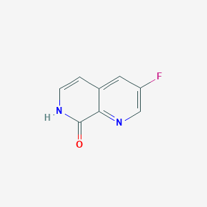 molecular formula C8H5FN2O B8248832 3-fluoro-7H-1,7-naphthyridin-8-one 