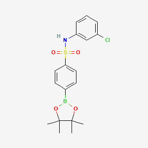 molecular formula C18H21BClNO4S B8248865 N-(3-Chlorophenyl)-4-(4,4,5,5-tetramethyl-1,3,2-dioxaborolan-2-yl)benzenesulfonamide 