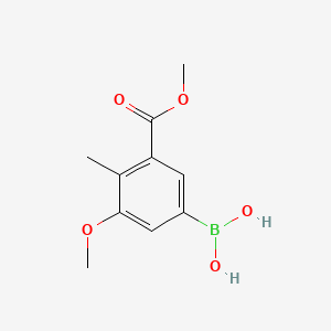 molecular formula C10H13BO5 B8248878 (3-Methoxy-5-(methoxycarbonyl)-4-methylphenyl)boronic acid 