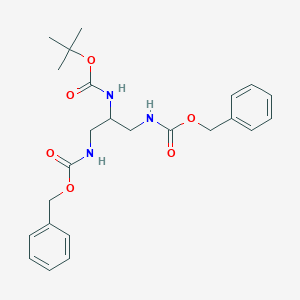 molecular formula C24H31N3O6 B8248887 Dibenzyl tert-butyl propane-1,2,3-triyltricarbamate 