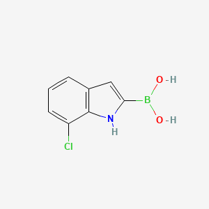 molecular formula C8H7BClNO2 B8248927 (7-chloro-1H-indol-2-yl)boronic acid 