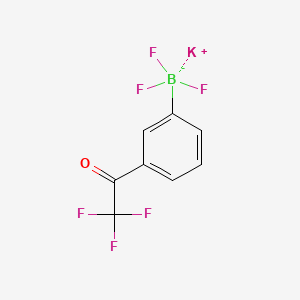 molecular formula C8H4BF6KO B8248931 Potassium trifluoro(3-(2,2,2-trifluoroacetyl)phenyl)borate 