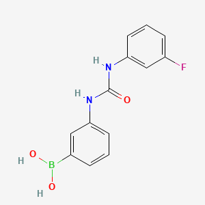 molecular formula C13H12BFN2O3 B8248986 (3-(3-(3-Fluorophenyl)ureido)phenyl)boronic acid 