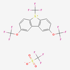 2,8-Bis(trifluoromethoxy)-5-(trifluoromethyl)-5H-dibenzo[b,d]thiophen-5-ium trifluoromethanesulfonate