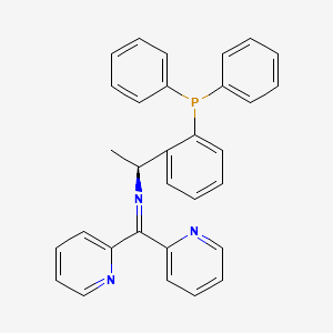 molecular formula C31H26N3P B8249054 (S)-N-(1-(2-(Diphenylphosphaneyl)phenyl)ethyl)-1,1-di(pyridin-2-yl)methanimine 