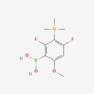 molecular formula C10H15BF2O3Si B8249056 (2,4-Difluoro-6-methoxy-3-(trimethylsilyl)phenyl)boronic acid 
