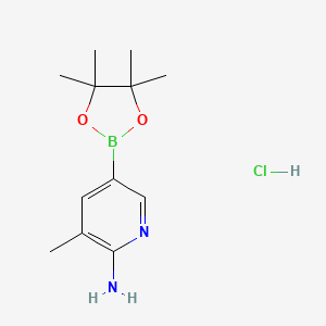 molecular formula C12H20BClN2O2 B8249086 3-Methyl-5-(4,4,5,5-tetramethyl-1,3,2-dioxaborolan-2-yl)pyridin-2-amine hydrochloride 