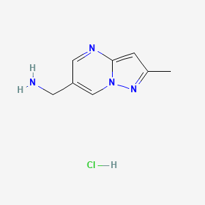molecular formula C8H11ClN4 B8249111 (2-Methylpyrazolo[1,5-a]pyrimidin-6-yl)methanamine;hydrochloride 