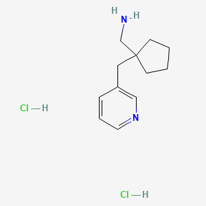 molecular formula C12H20Cl2N2 B8249113 [1-(Pyridin-3-ylmethyl)cyclopentyl]methanamine;dihydrochloride 