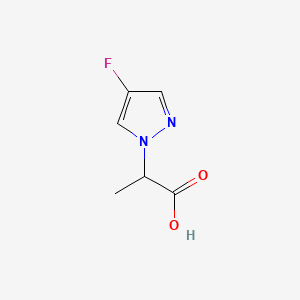molecular formula C6H7FN2O2 B8249133 2-(4-Fluoropyrazol-1-yl)propanoic acid 