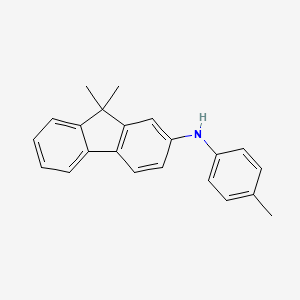 molecular formula C22H21N B8249141 9H-Fluoren-2-amine, 9,9-dimethyl-N-(4-methylphenyl)- 