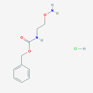 molecular formula C10H15ClN2O3 B8249154 benzyl N-(2-aminooxyethyl)carbamate;hydrochloride CAS No. 113437-88-0