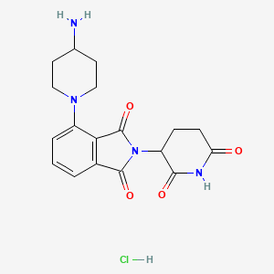 molecular formula C18H21ClN4O4 B8249156 4-(4-Aminopiperidin-1-yl)-2-(2,6-dioxopiperidin-3-yl)isoindoline-1,3-dione hydrochloride 