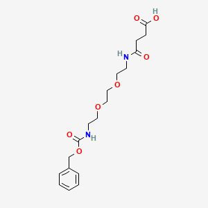 molecular formula C18H26N2O7 B8249200 3,14-Dioxo-1-phenyl-2,7,10-trioxa-4,13-diazaheptadecan-17-oic acid 