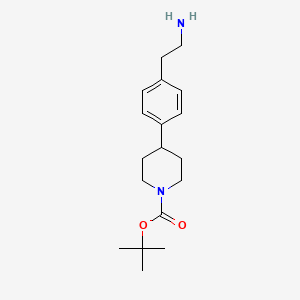 molecular formula C18H28N2O2 B8249215 tert-Butyl 4-(4-(2-aminoethyl)phenyl)piperidine-1-carboxylate 