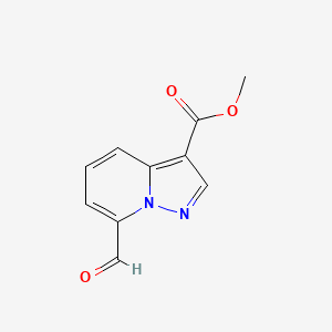 molecular formula C10H8N2O3 B8249221 Methyl 7-formylpyrazolo[1,5-a]pyridine-3-carboxylate 