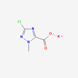 molecular formula C4H3ClKN3O2 B8249235 Potassium;5-chloro-2-methyl-1,2,4-triazole-3-carboxylate 