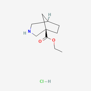 molecular formula C10H18ClNO2 B8249250 ethyl (1R,5R)-3-azabicyclo[3.2.1]octane-1-carboxylate;hydrochloride 