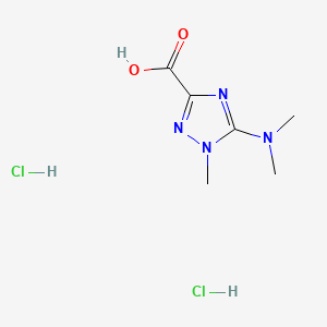 molecular formula C6H12Cl2N4O2 B8249254 5-(Dimethylamino)-1-methyl-1,2,4-triazole-3-carboxylic acid;dihydrochloride 