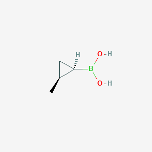 molecular formula C4H9BO2 B8249270 ((1R,2S)-2-Methylcyclopropyl)boronic acid 