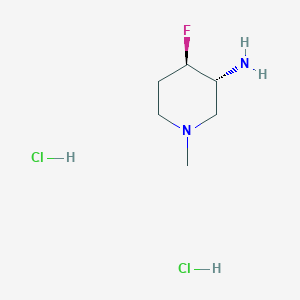molecular formula C6H15Cl2FN2 B8249283 (3R,4R)-4-Fluoro-1-methylpiperidin-3-amine dihydrochloride 